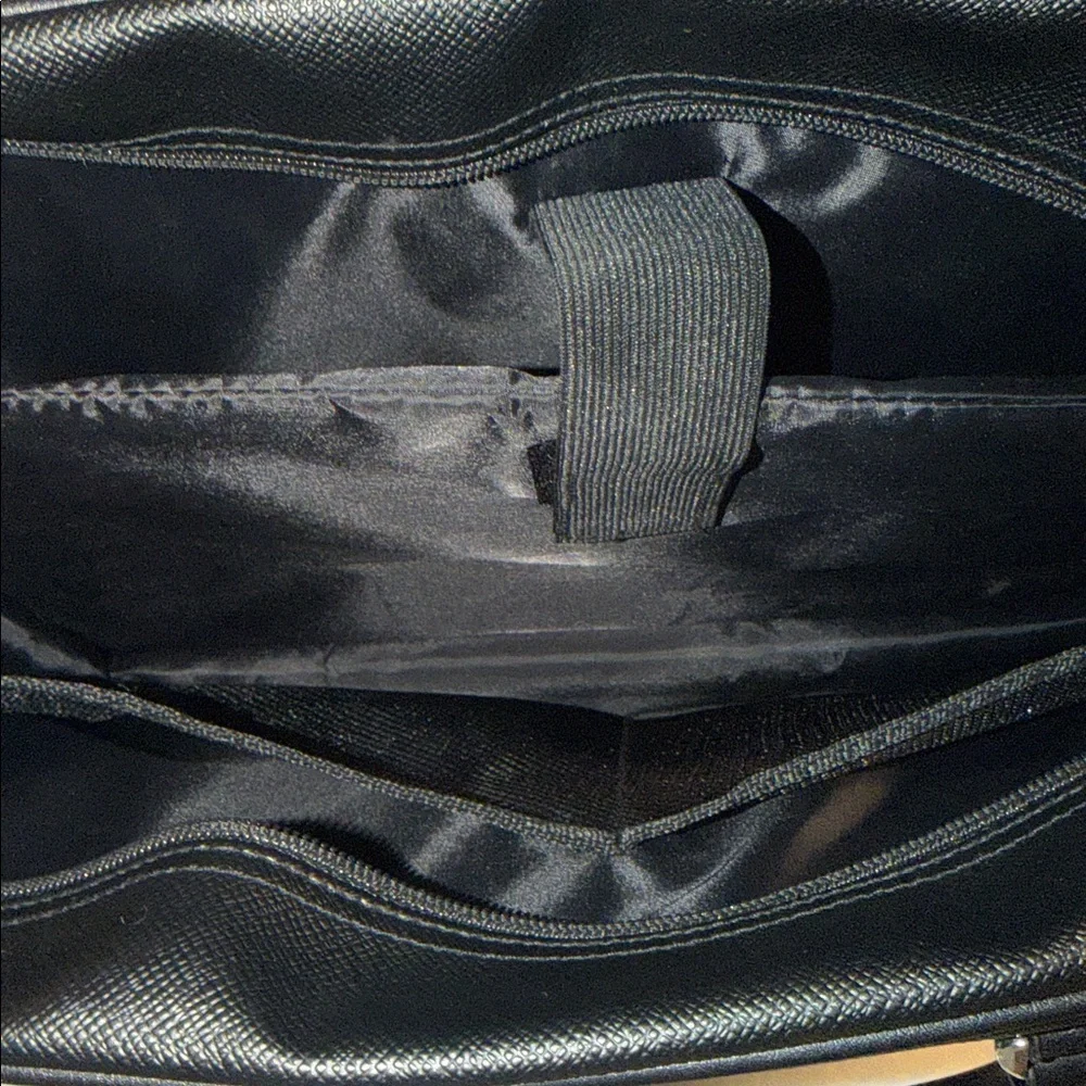 Jonnie Walker. Black Faux Leather Briefcase Laptop Bag. 💼 16.5”x 12”